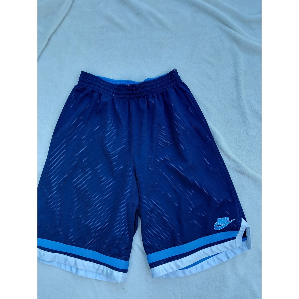 Nike Reversible Basketball Shorts Mens Blue Mesh Athletic Gym Trunks
